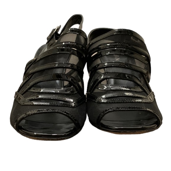 Vaneli size 8.5M mesh sheer NYE Vero Cuoio Emo goth whimsigoth granny peep toe - Picture 7 of 12